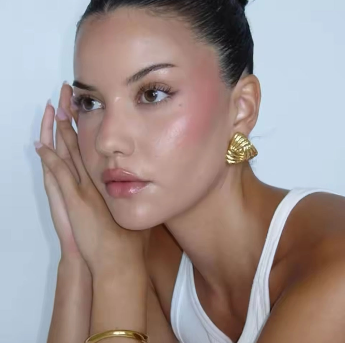 Geometric Gold Earring