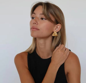 Geometric Gold Earring